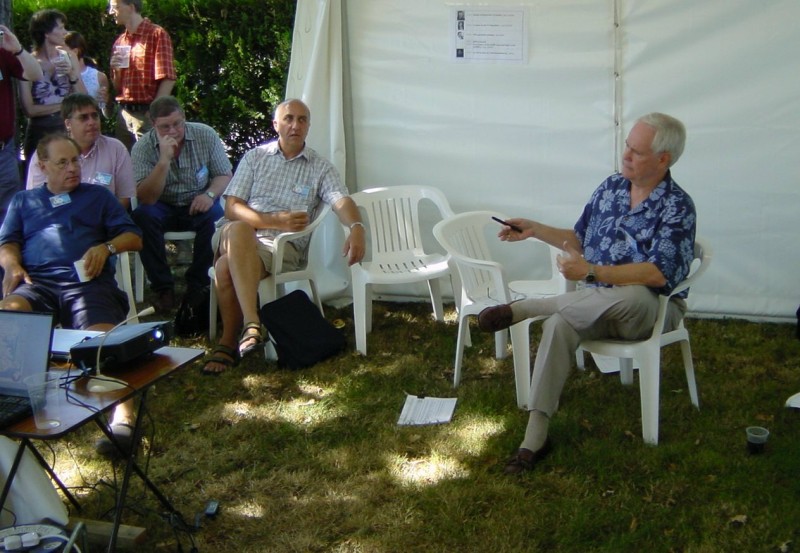 ../Images/Dick-K5AND taking the casual approach sittin g down to tell us all about his DXpedition to Ghana.jpg